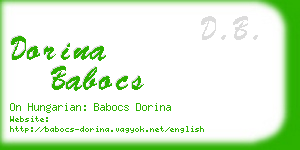 dorina babocs business card